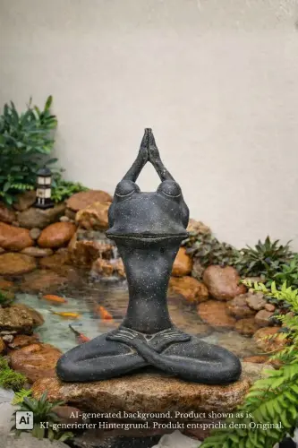 Product image of the product “yoga frog, 40 cm high, antique finish ”
